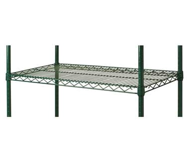 SHELF, WIRE, 18&quot; X 72&quot;, GREEN EPOXY FINISH WITH CHROMATE