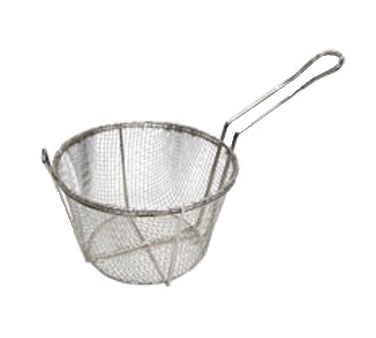 FRYER BASKET, ROUND, 8-1/2&quot; D,4-3/4&quot; DEEP, MEDIUM MESH, 