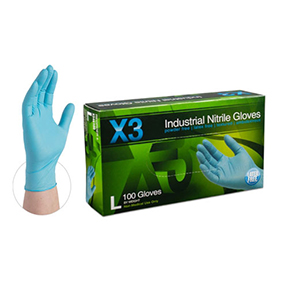 GLOVE, NITRILE, BLUE, POWDER FREE, LARGE, 100/BOX