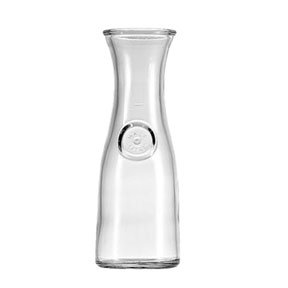 CARAFE - 1/2 LITRE, 3-1/4&quot;W X 9&quot;H, GLASS, SURE GUARD