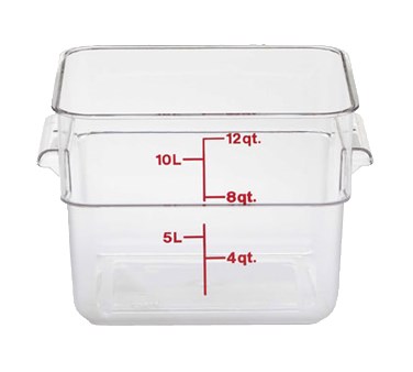 CAMSQUARE FOOD CONTAINER, 12 QT., 11-1/4&quot;L X 12-1/4&quot;W X