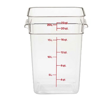 CAMSQUARE FOOD CONTAINER,22 QT., 11-1/4&quot;L X 12-1/4&quot;W X