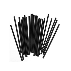 STRAW, BLACK, JUMBO, UNWRAPPED, 7.75&quot;, 2500/CS