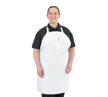 BIB APRON, WHITE -SINGLE