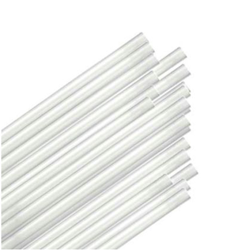 STRAWS, JUMBO, UNWRAPPED, CLEAR, 12,500/CS