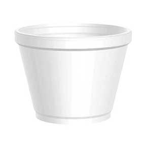 SQUAT FOAM CONTAINER WHITE, 12 OZ. 500/CS