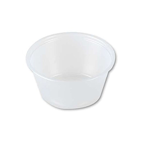 SOUFFLE CUP, PLASTIC, 4 OZ., CLEAR, 2500/CS