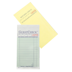 GUEST CHECK, 3-5/8&quot; X 6-7/8&quot;, DUPLICATE PADS-PK OF (10)