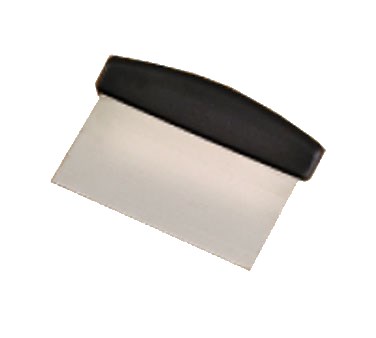 DOUGH SCRAPER, 4&quot; X 6&quot;, STAINLESS STEEL BLADE,