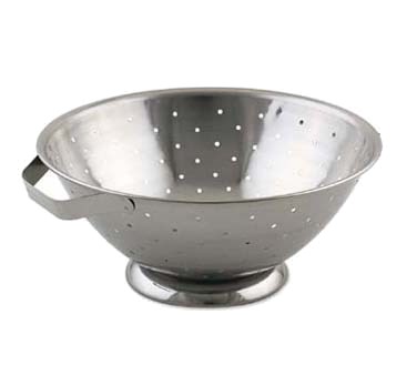 COLANDER, 13 QT., 15-1/4&quot; DIA., FOTTED, HANDLED, 0.4 MM