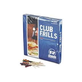 TOOTHPICK, CLUB FRILL, 4.5&quot;, 1000/BX