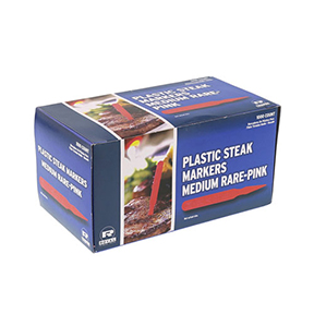 STEAK MARKER, PLASTIC, MEDIUM RARE, PINK, 1000/BX