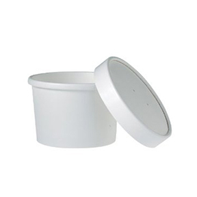 SOUP CUP COMBO, PAPER, 16 OZ., WHITE, 250/CS