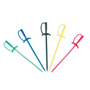 SWORD PICKS, ASSORTED COLORS, 1,000 PER BOX