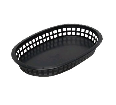 BASKET, CHICAGO, OVAL, BLACK,  10-1/2&quot; X 7&quot; X 1-1/2&quot;, 3DZ/ CS