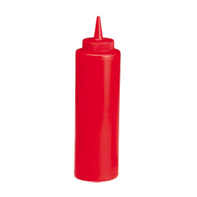 SQUEEZE BOTTLE, 12 OZ, KETCHUP  RED