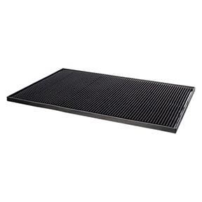 BAR SERVICE MAT, 12&quot; X 18&quot;, BLACK