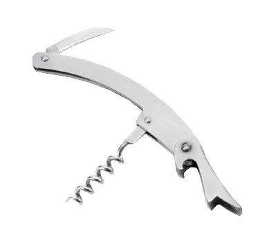 CORKSCREW, WAITER TYPE,  BRUSHED ALUMINUM