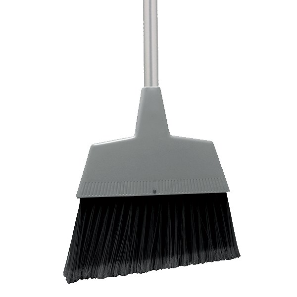 BROOM , ANGLED W/METAL HANDLE, 10 1/2 &quot;