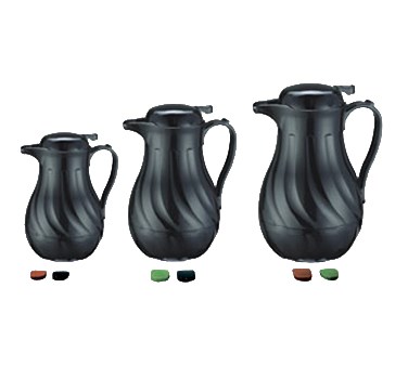 CARAFE, 42 OZ., SWIRL, BLACK