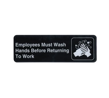 SIGN, EMPS MUST WASH HANDS
