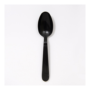 TEASPOON, BLACK, PLASTIC, HEAVY WEIGHT, 1000/CS