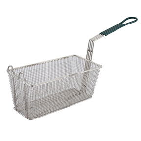 FRY BASKET, 13-1/4&quot;L X 6-1/2&quot;W X 6&quot;H, RECTANGULAR, ONE-PIECE,