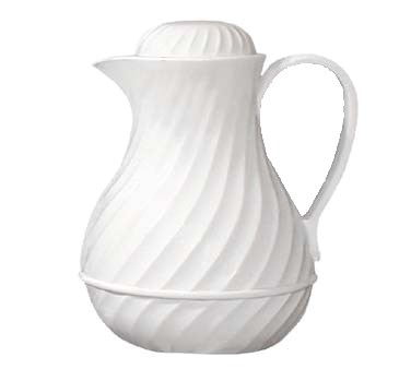 CARAFE/BEVERAGE SERVER SWIRL, 40 OZ., INSULATED WHITE