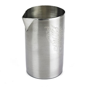 MIXING TIN, BARFLY,21 OZ,DOUBLE WALL  W/SPOUT, SATIN