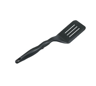 NYLON SLOTTED TURNER, BLACK, 13-1/2&quot;L, HIGH TEMPERATURE