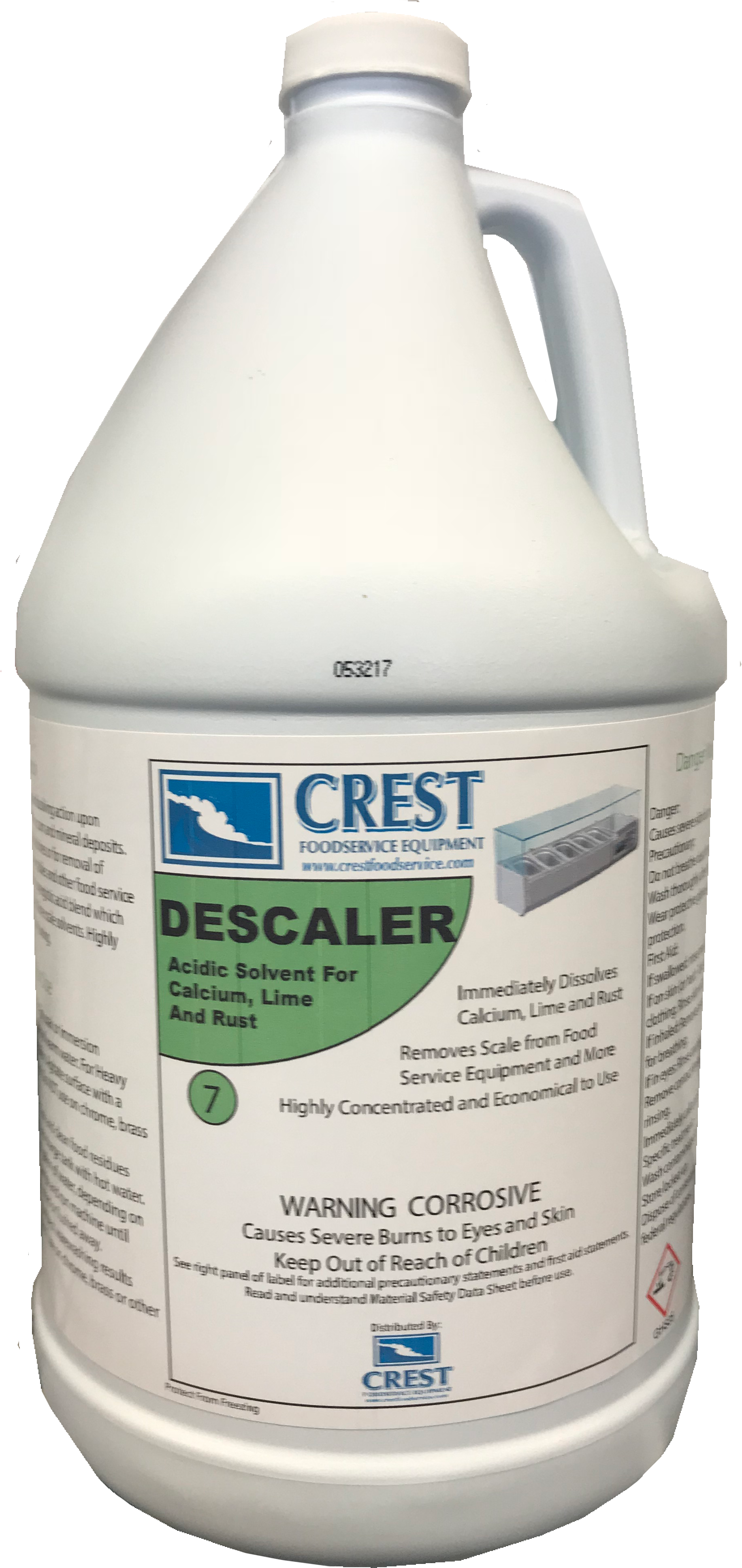 DESCALER/DELIMER.  ALL TEMP 4 / 1 GAL.  CREST LABEL 