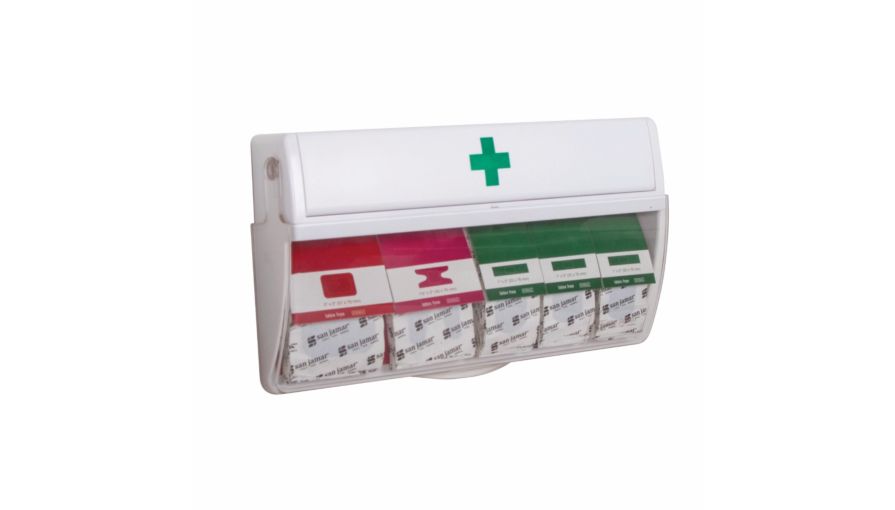 First Aid Kit, Bandage Dispenser, includes: 